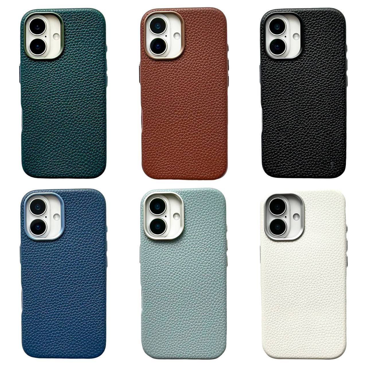 Leather Case Textured Magsafe iPhone 16 Black - 4