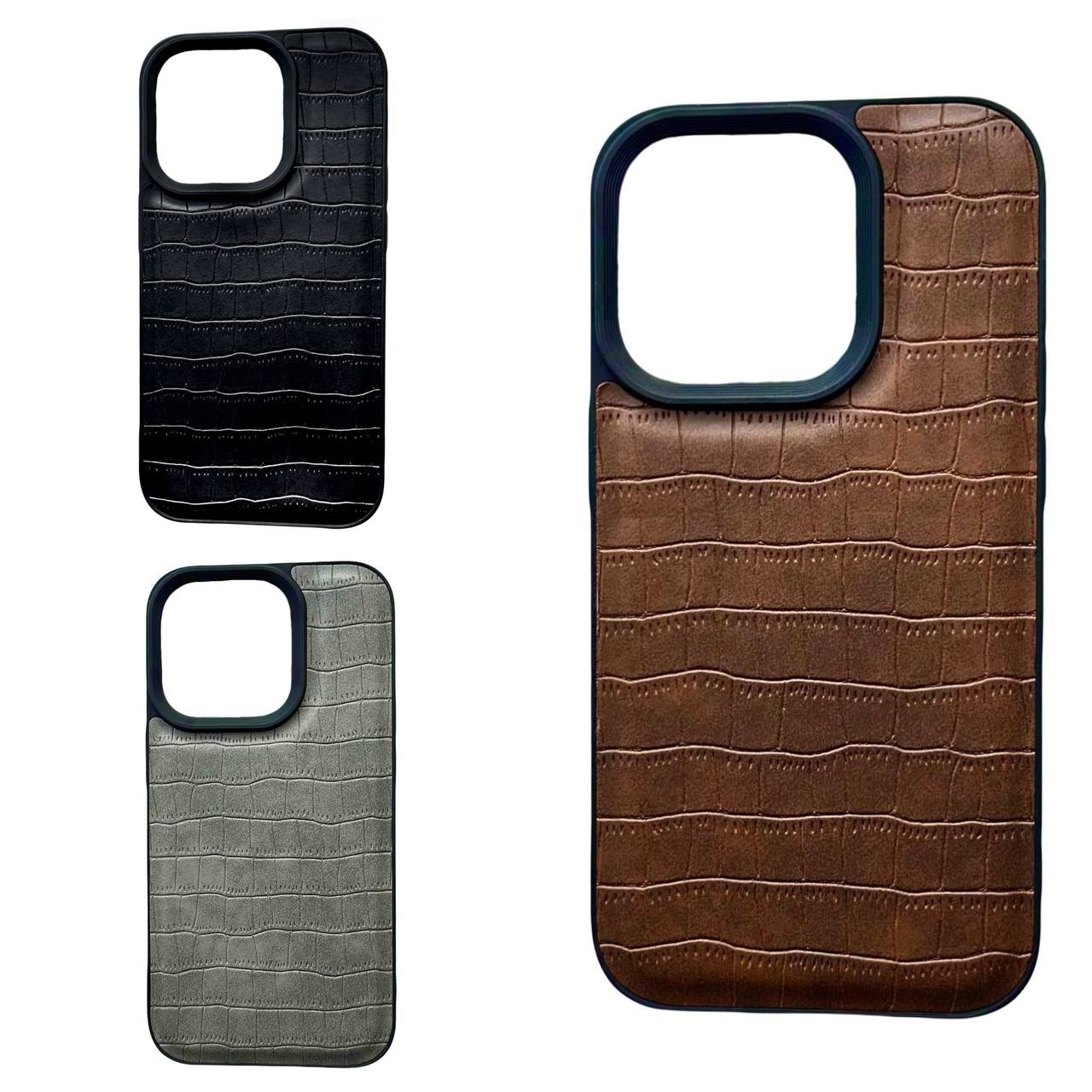 TPU Crocodile Skin iPhone 15 Pro Brown - 2