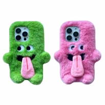 TPU Fur Tongue iPhone 15 Pro Max Pink