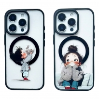 Crystal Case MagSafe iPhone 16 Pro Girl Big