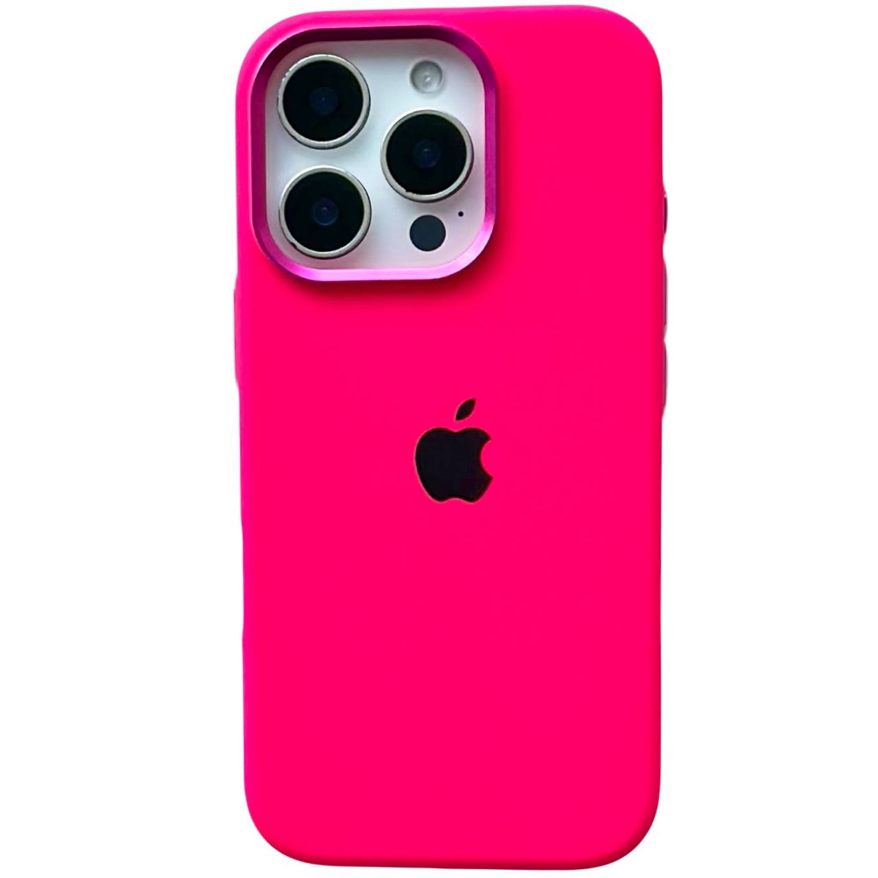 Silicone Case Metal Frame iPhone 16 Pro Rose (48) - 1