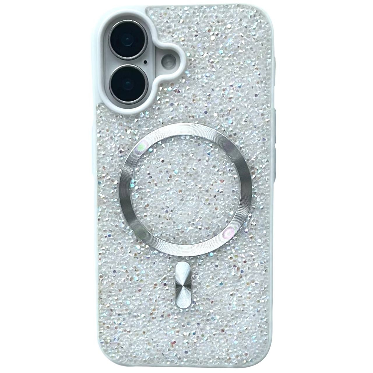 TPU Swarovski Magsafe iPhone 16 White - 1