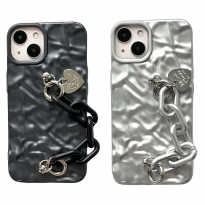 TPU Crumpled+Chain iPhone 13 Black