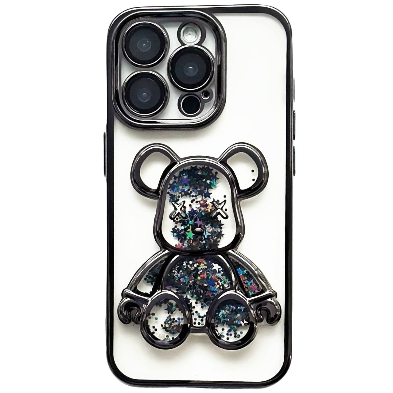 TPU BearBrick Liquid iPhone 13 Pro Max Black - 1