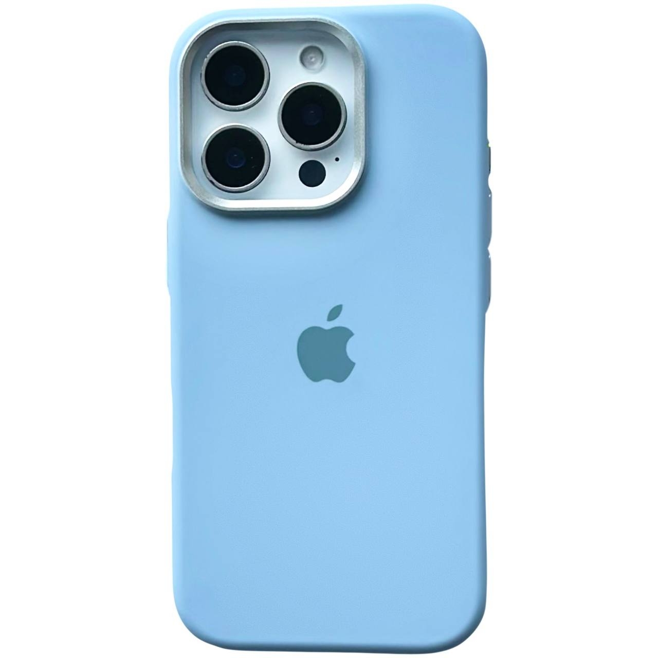 Silicone Case Metal Frame iPhone 13 Pro Max Lilac Cream (5) - 1