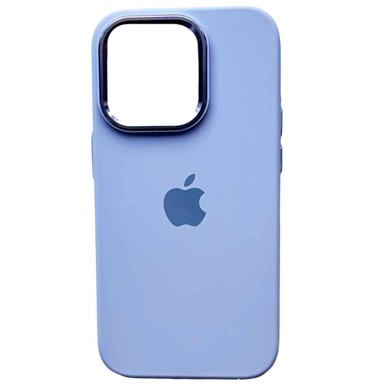 Silicone Case Metal Frame iPhone 15 Pro Violet (45) - 3