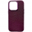 Leather Case Textured Magsafe iPhone 16 Plus Dark Cherry