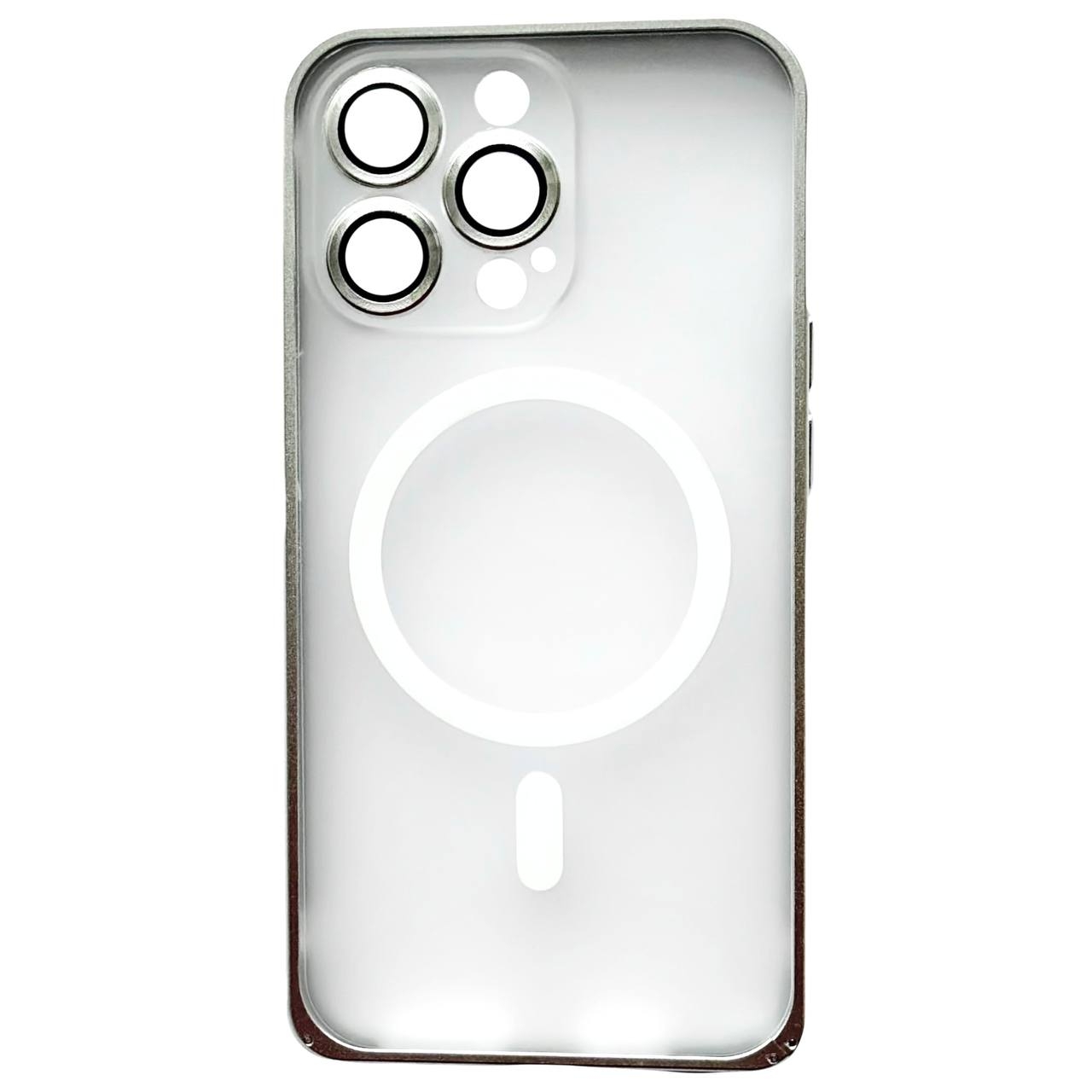 Square Metal Frame MagSafe iPhone 11 Pro Max Silver - 1