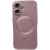Matte Silicone with MagSafe iPhone 16 Pink
