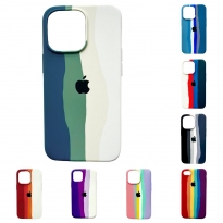 Rainbow Silicone Case iPhone 13 Pro Blue