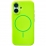Silicone Case Slim Magsafe iPhone 16 Party Green