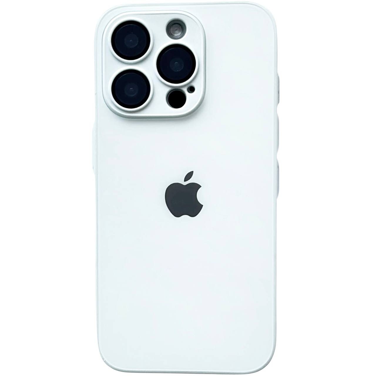 AG Silicone+Glass Case iPhone 15 Pro Max Pearly White - 1