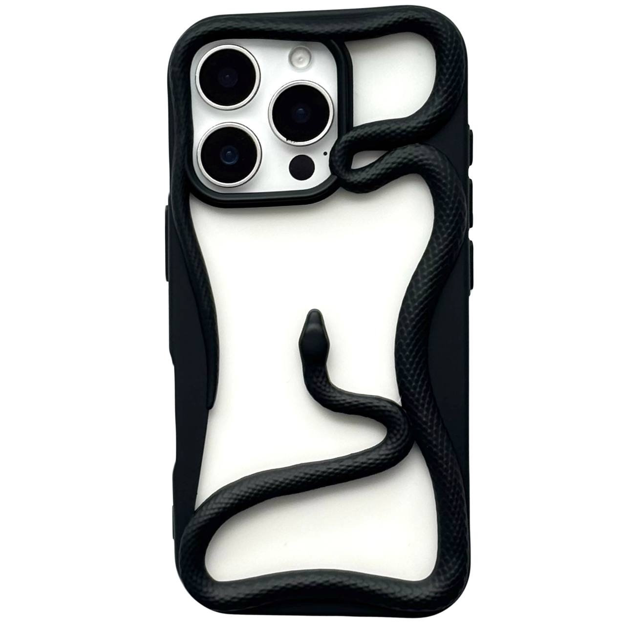 TPU 3D Snake iPhone 16 Pro Max Black - 1