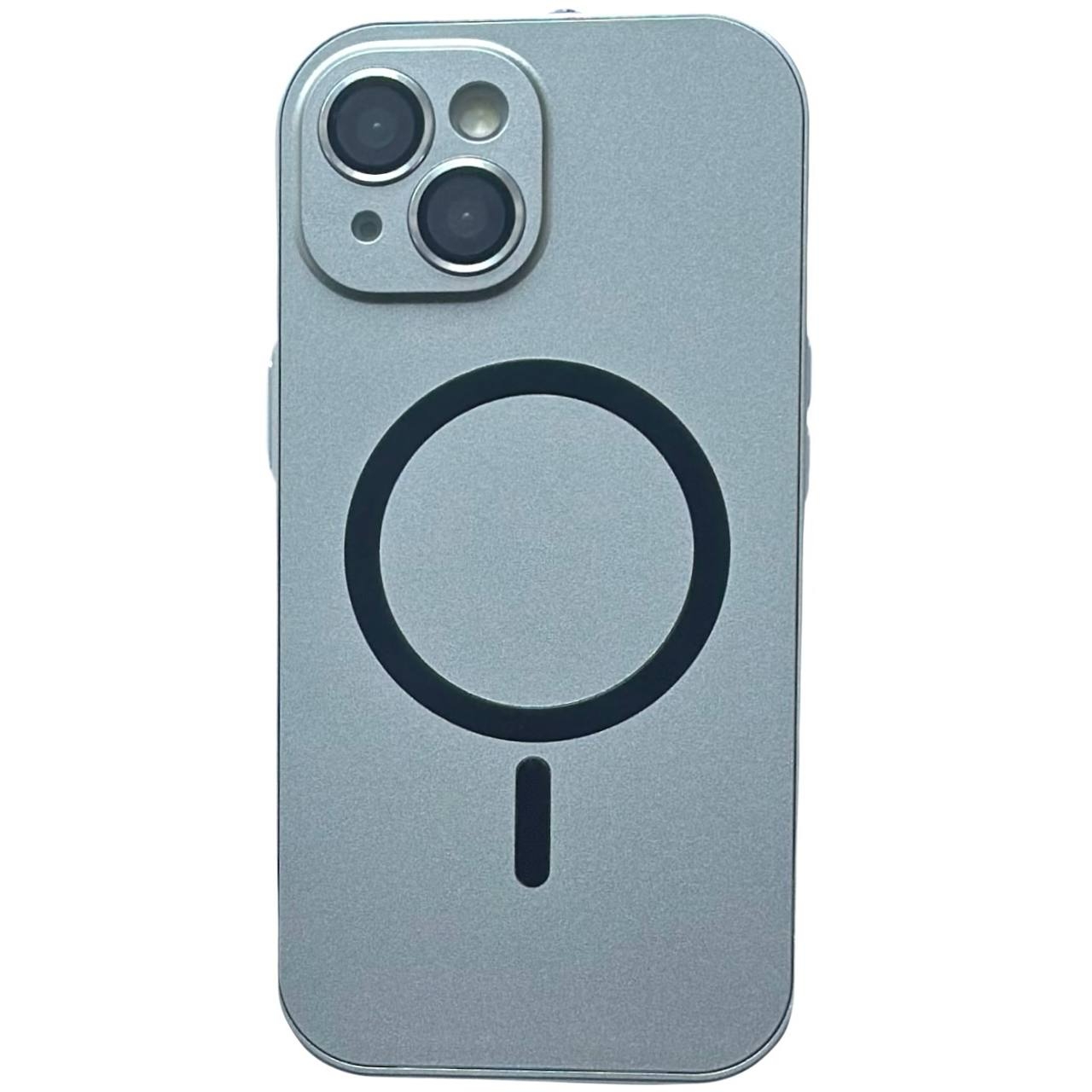 Metal Case 2in1 Magsafe iPhone 15 Silver - 1