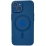Silicone Metal Buttons Magsafe iPhone 15 Navy Blue