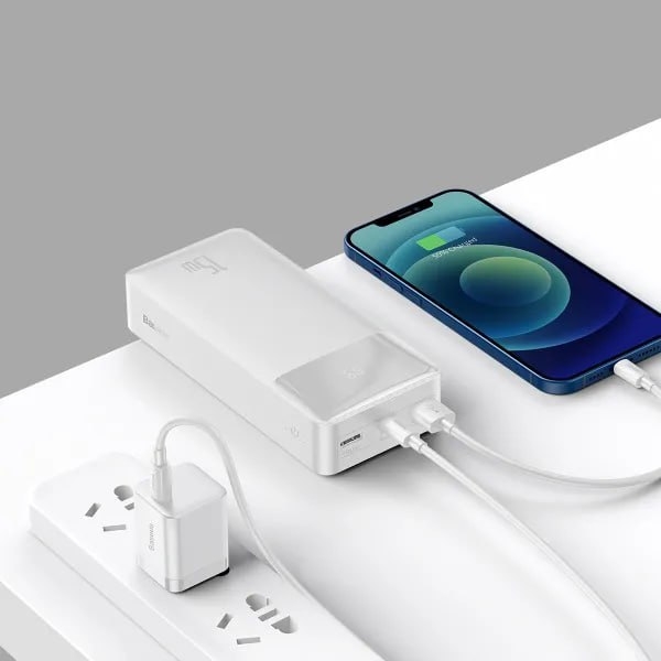 Baseus PowerBank Bipow Digital Display 30000mAh 15W White - 3