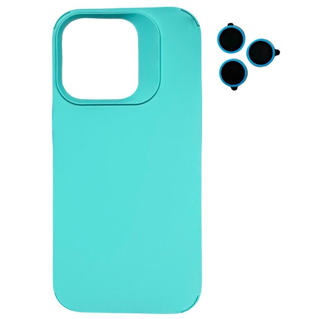 Silicone with Set iPhone 14 Pro Sea Blue - 3