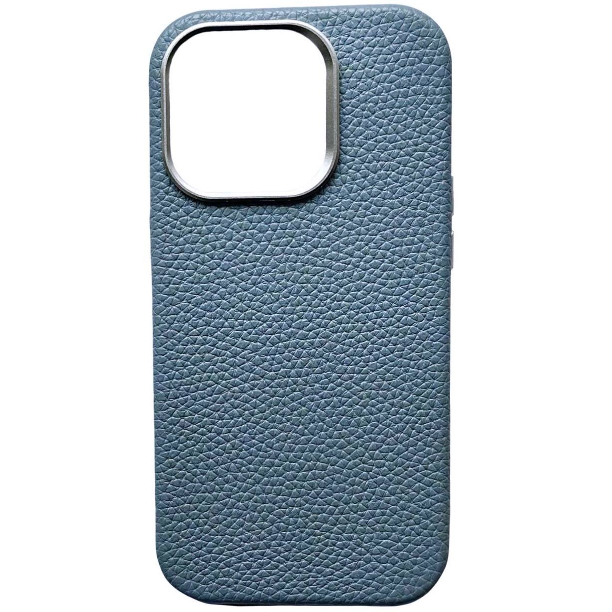 Leather Case Textured Magsafe iPhone 15 Lavender Gray - 3
