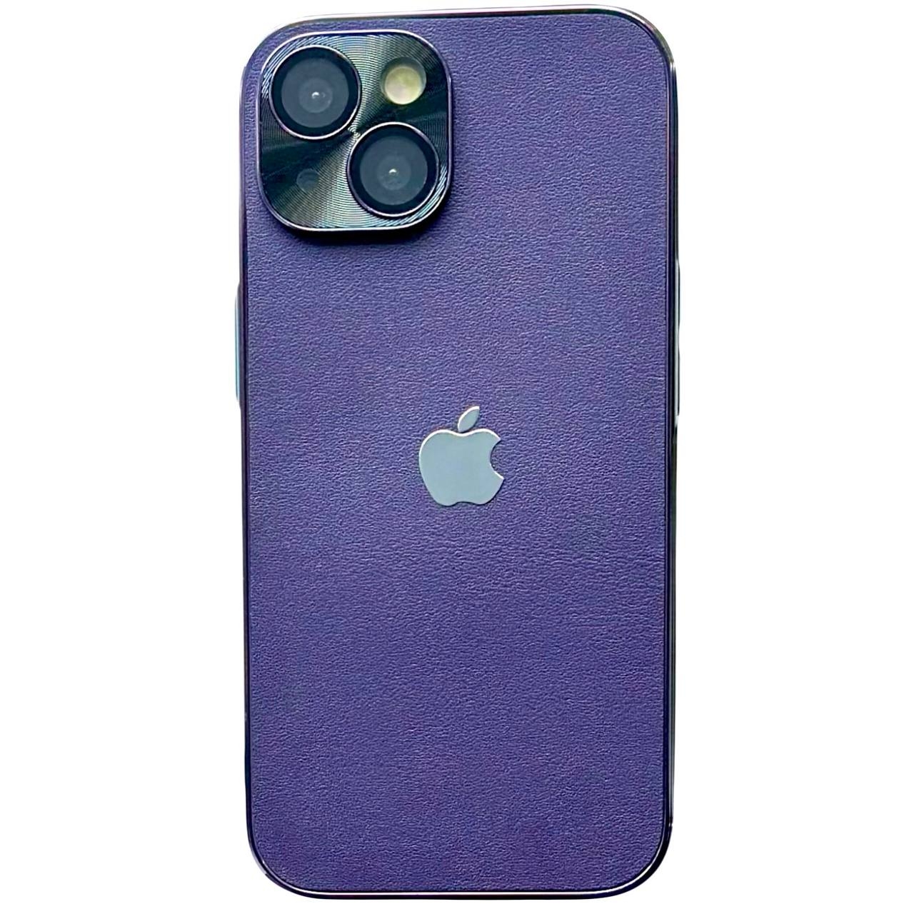 Leather Logo Case iPhone 15 Deep Purple - 1