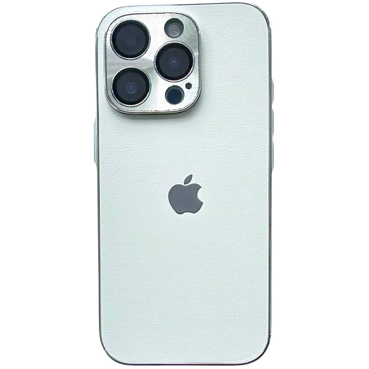 Leather Logo Case iPhone 16 Pro White - 1