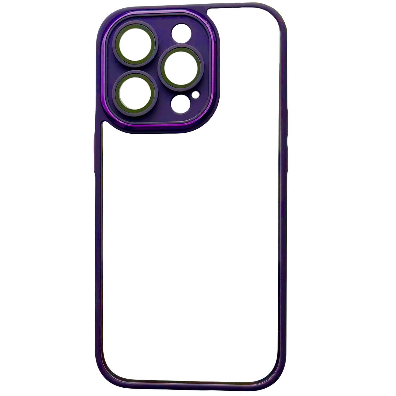 Color Case Glass Camera iPhone 15 Pro Max Dark Purple - 1