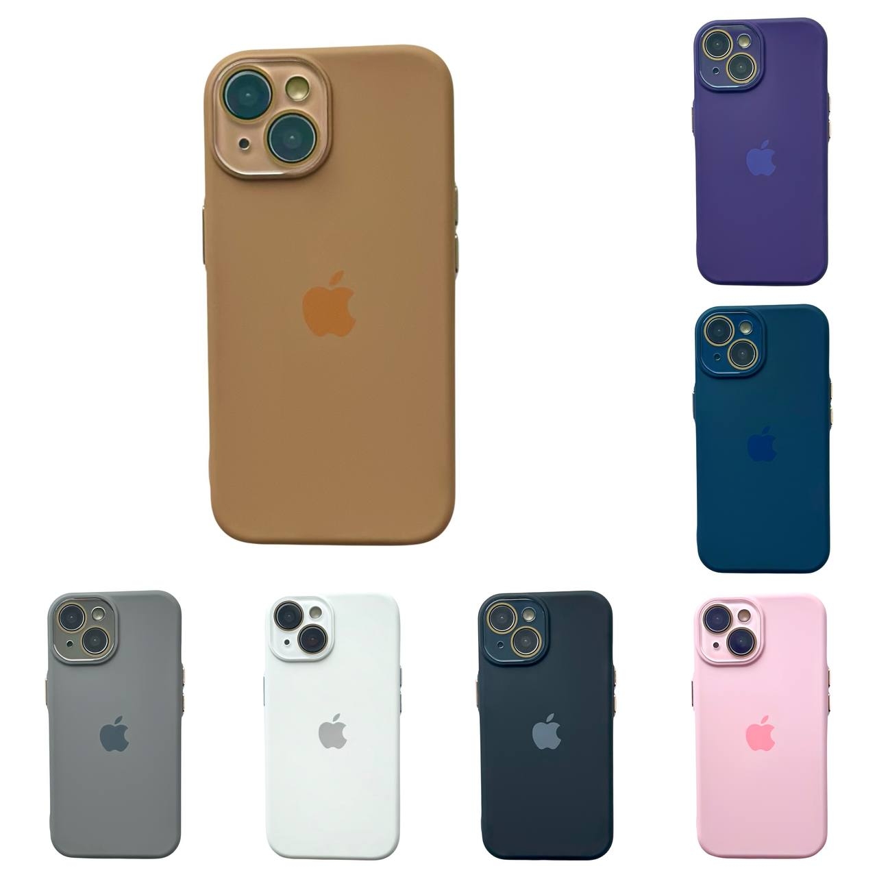 Silicone Metal Buttons iPhone 14 White - 2