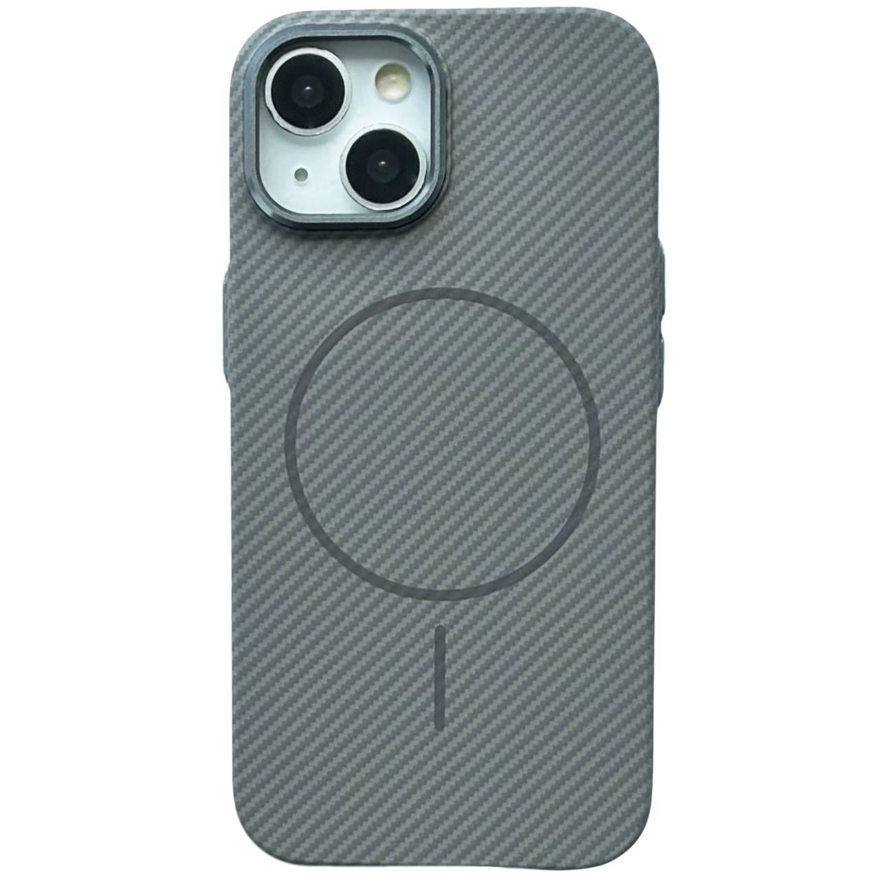 Carbon Pattern Slim Magsafe iPhone 13 Gray - 1