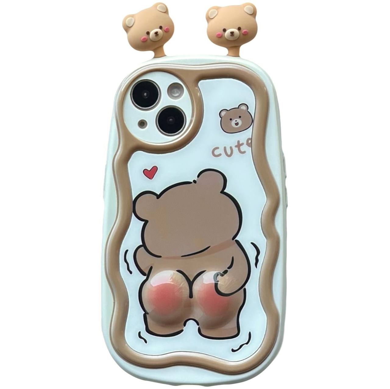 TPU Soft Animal iPhone 15 Brown - 1