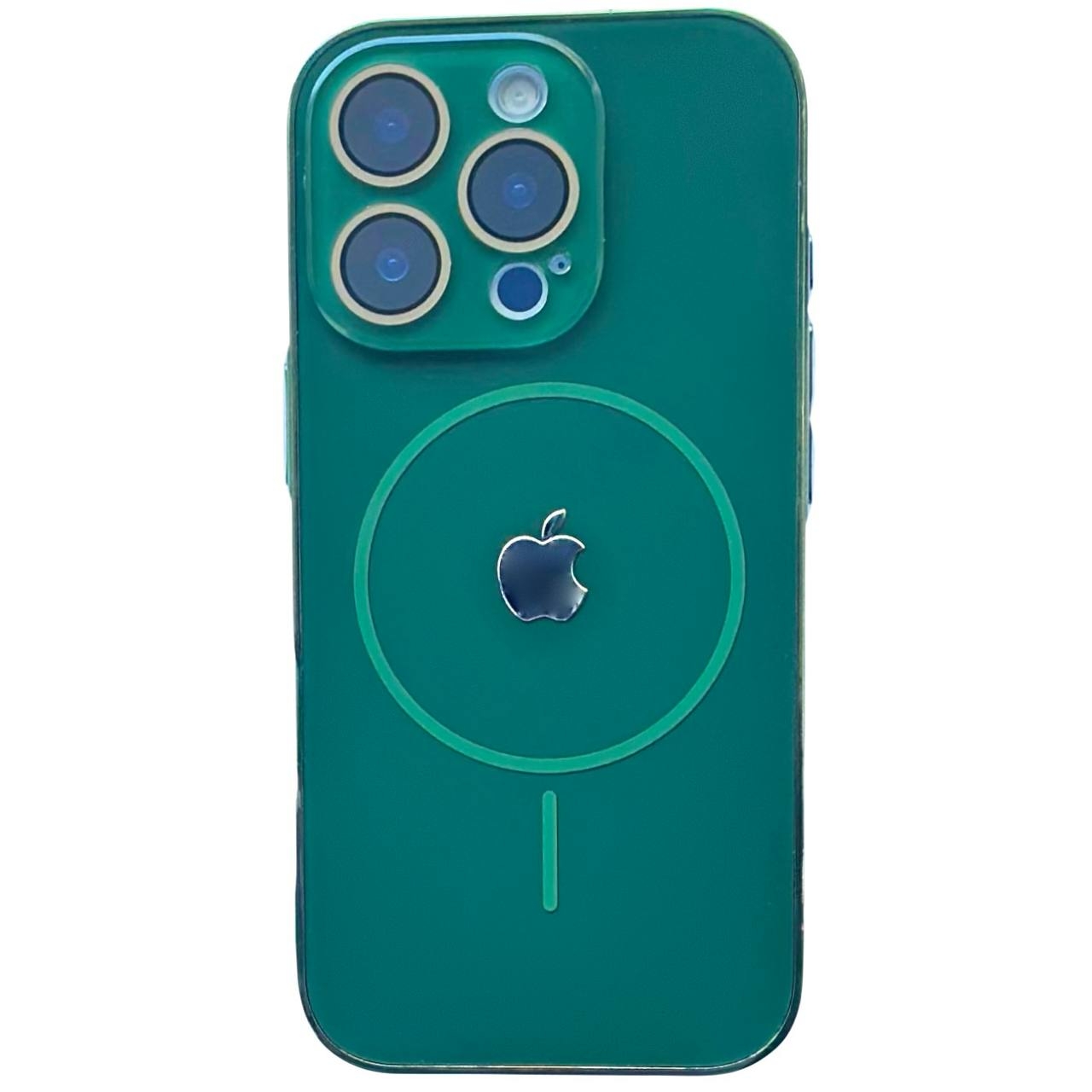 Matte Glass Slim Magsafe iPhone 15 Pro Green - 1