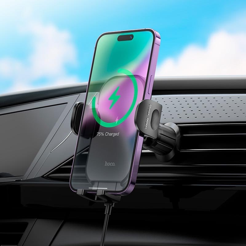 HOCO Wireless Car Holder HW4 Journey Black - 3