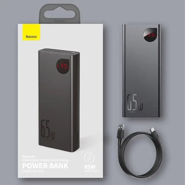 Baseus PowerBank Adaman Metal 20000mAh 65W Black - 1