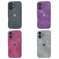 Textile Case Glass Camera iPhone 16 Purple