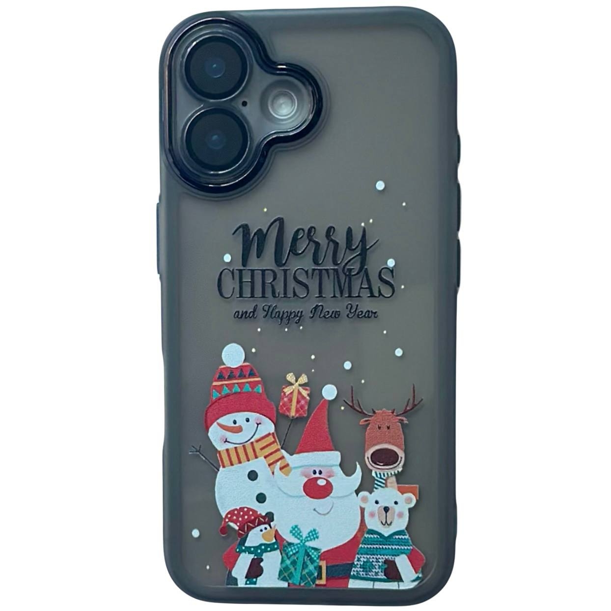 Christmas Glass Camera iPhone 16 Black - 1