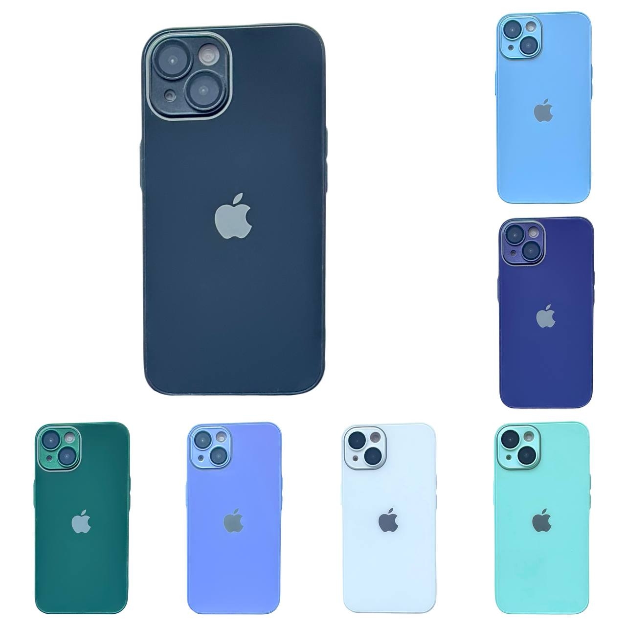 Silicone+Glass (Sapphire Lens) iPhone 13 Sierra Blue - 2