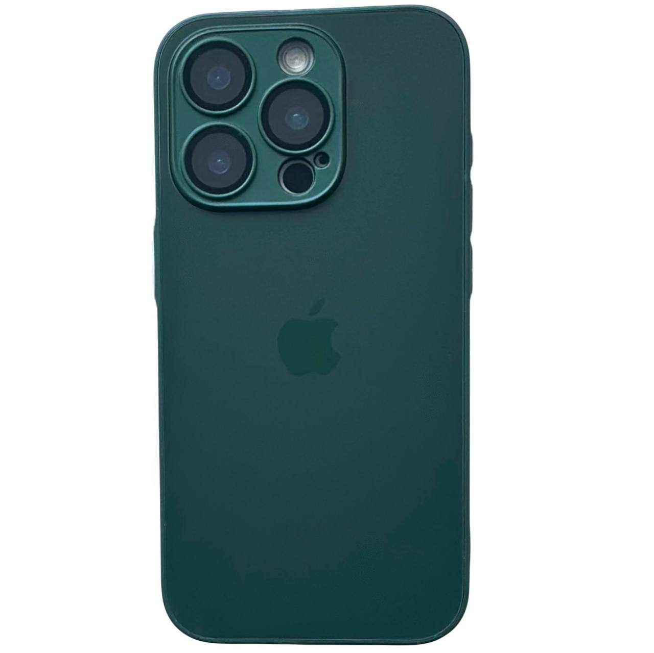 AG Silicone+Glass Case iPhone 15 Pro Cangling Green - 1