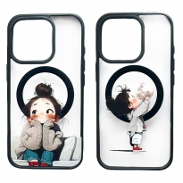 Crystal Case MagSafe iPhone 16 Girl Small