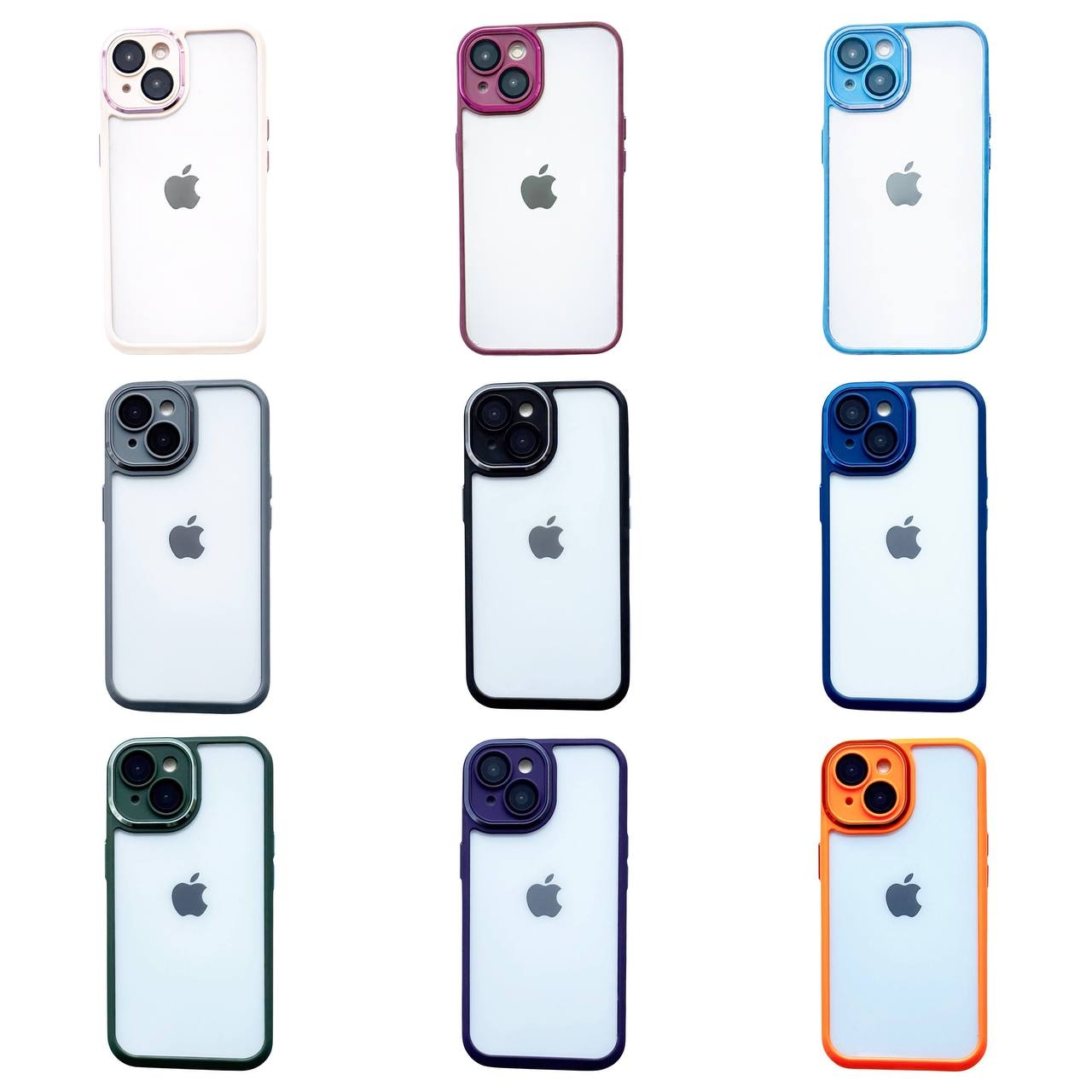 Color Case Glass Camera iPhone 15 Orange - 5