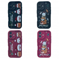 TPU Merry Christmas iPhone 16 Bordo (4-Head)