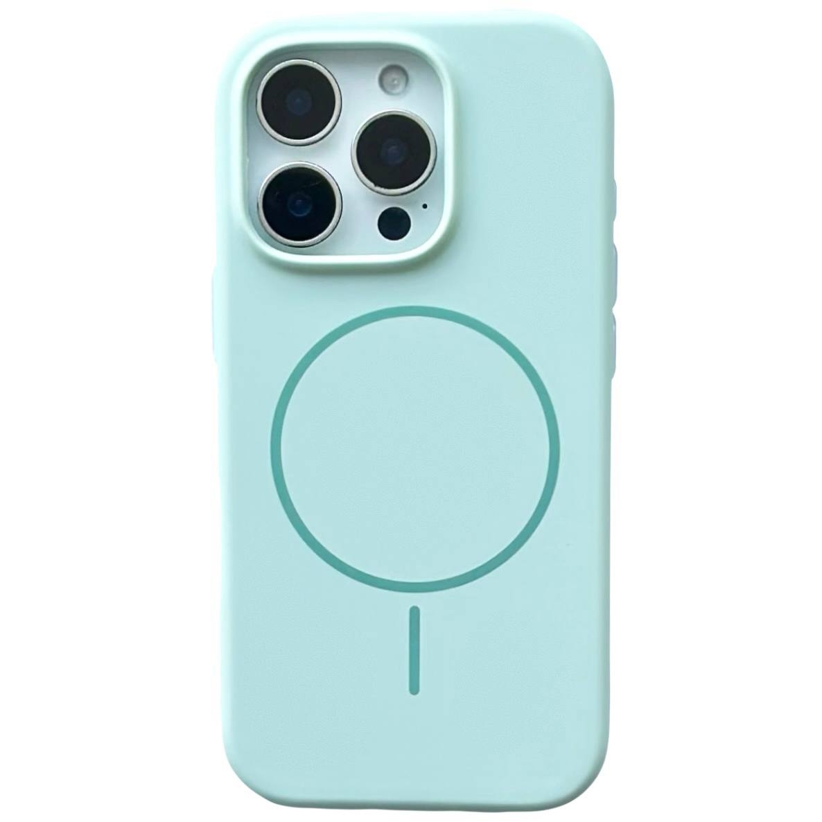Silicone Case Slim Magsafe iPhone 16 Pro Turquoise - 1
