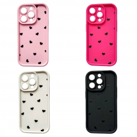 TPU Hearts Mini iPhone 15 Pro Max Pink Sand