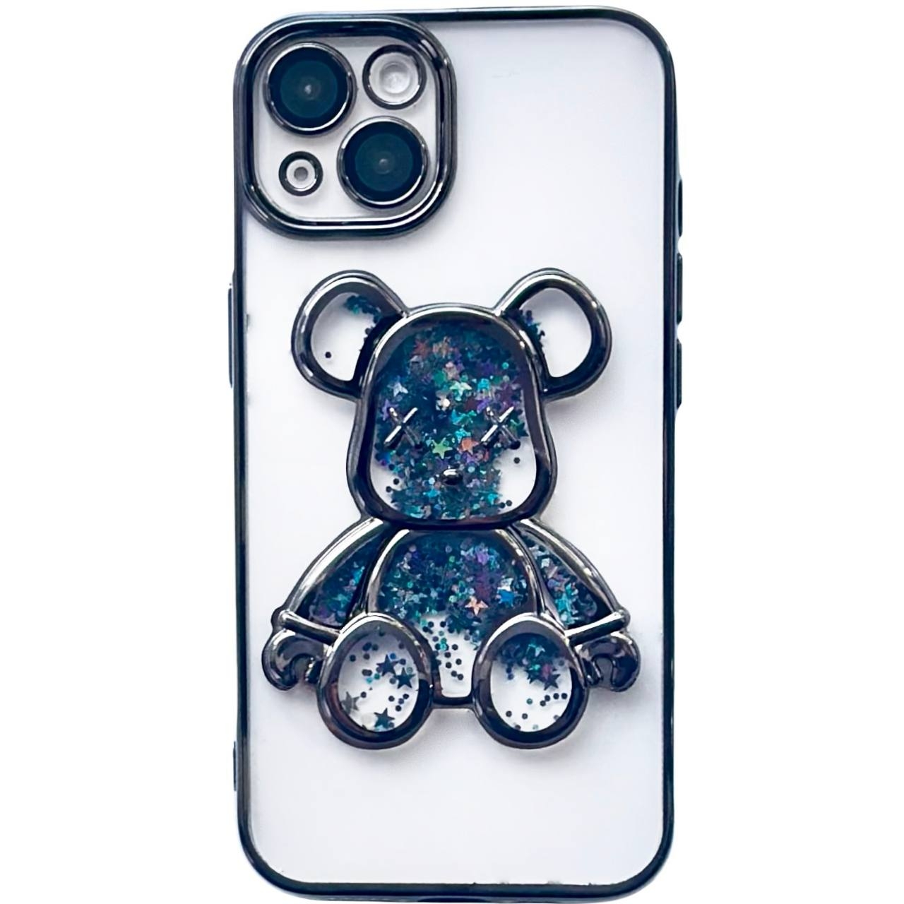 TPU BearBrick Liquid iPhone 15 Plus Black - 1