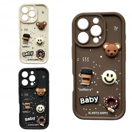 "Always Happy" Case iPhone 11 Pro Brown