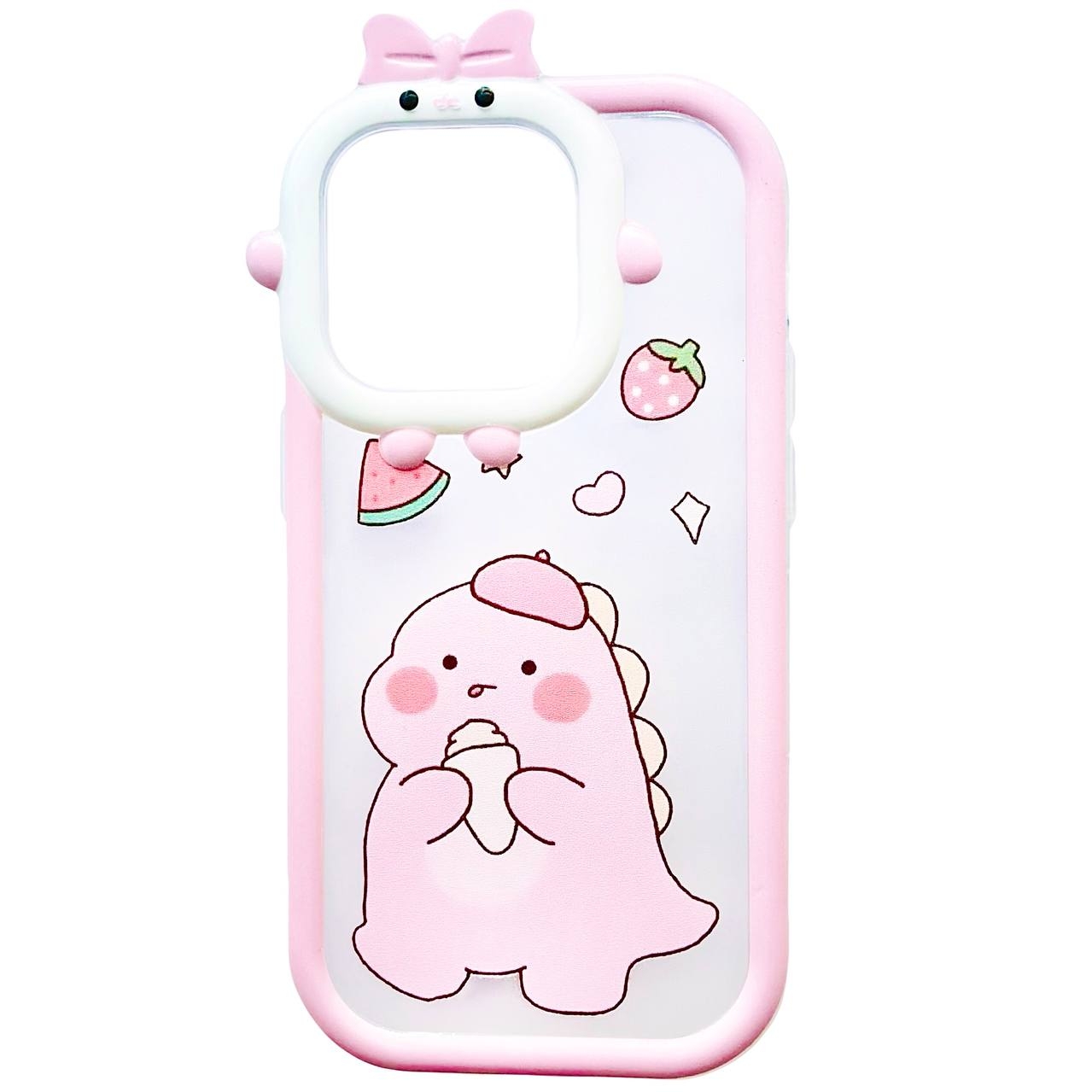 Cute Dino iPhone 13 Pro Max Pink - 1