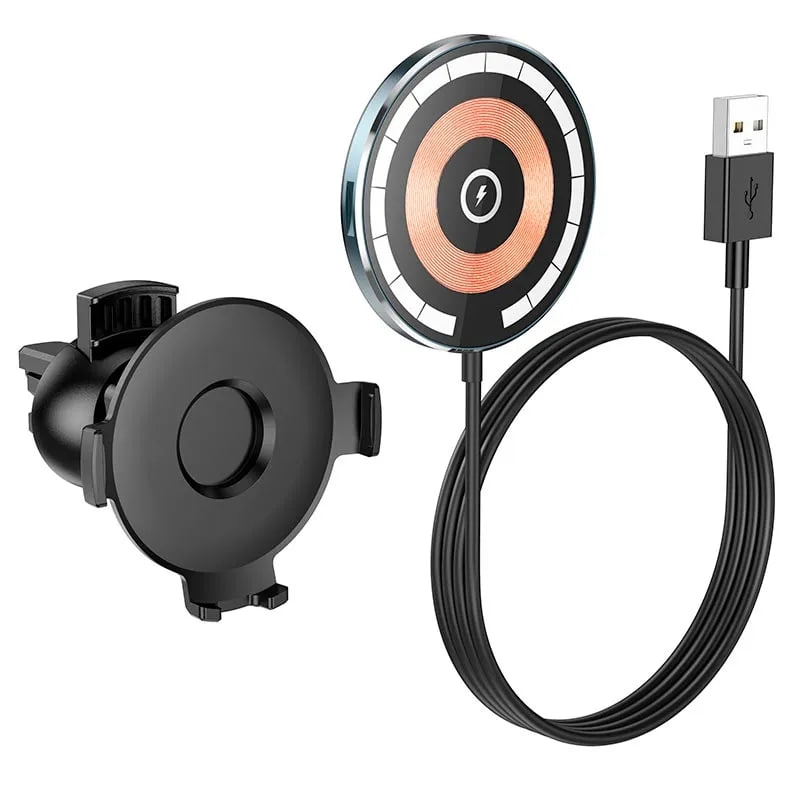 hoco. Car Holder Wireless CW42 Magnetic 15W Black - 4