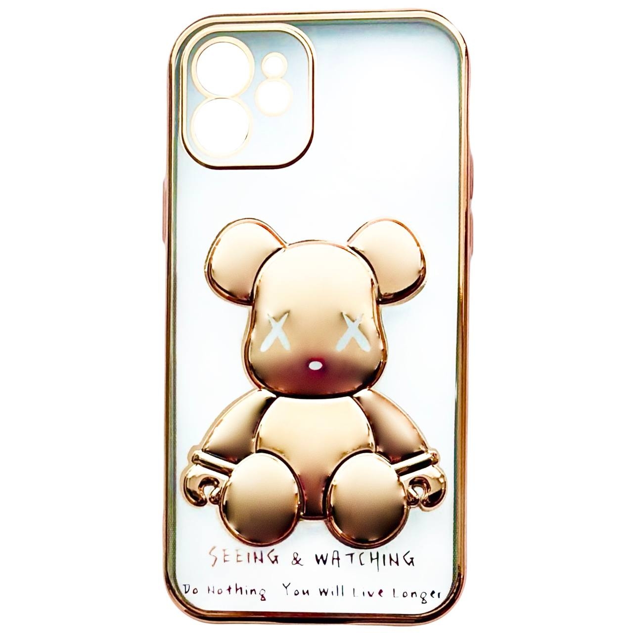 TPU BearBrick Transparent iPhone 11 Pro Max Gold - 1