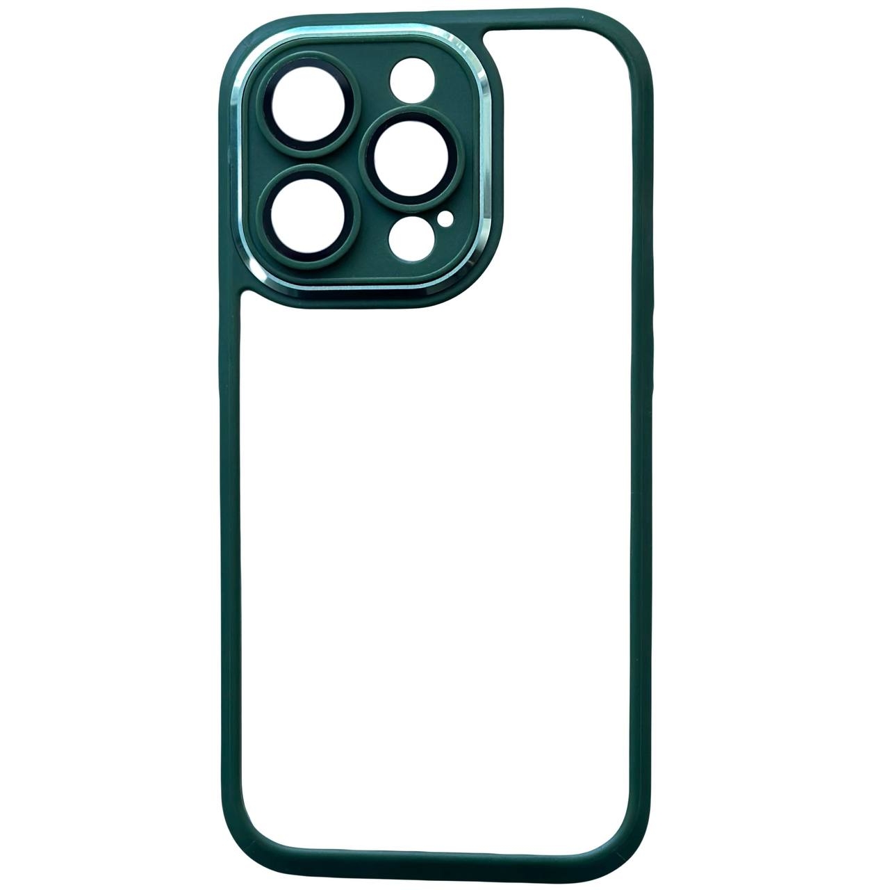 Color Case Glass Camera iPhone 13 Dark Green - 1