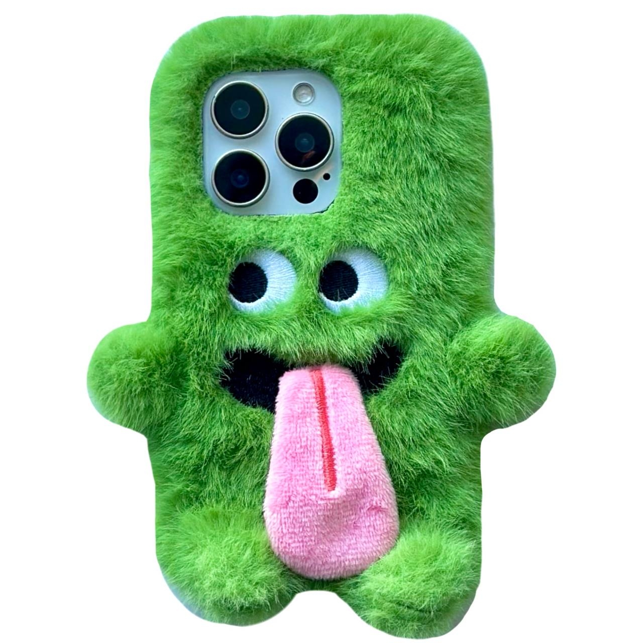TPU Fur Tongue iPhone 15 Pro Max Green - 1