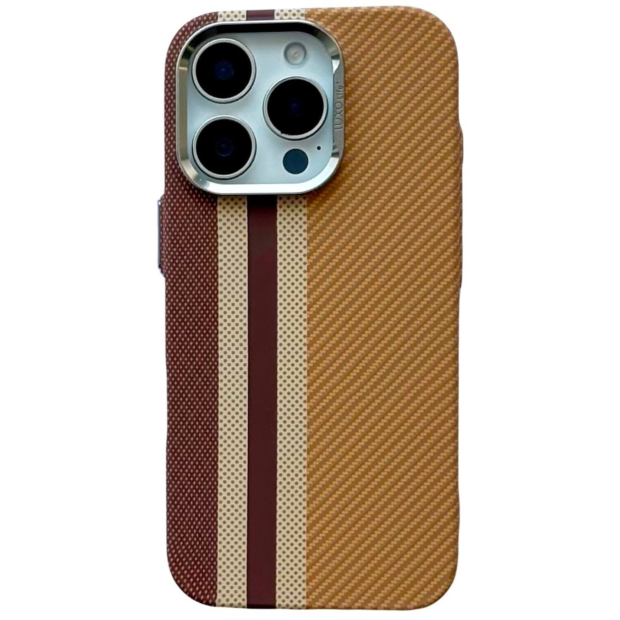 Carbon Pattern Magsafe iPhone 13 Pro Gold - 1