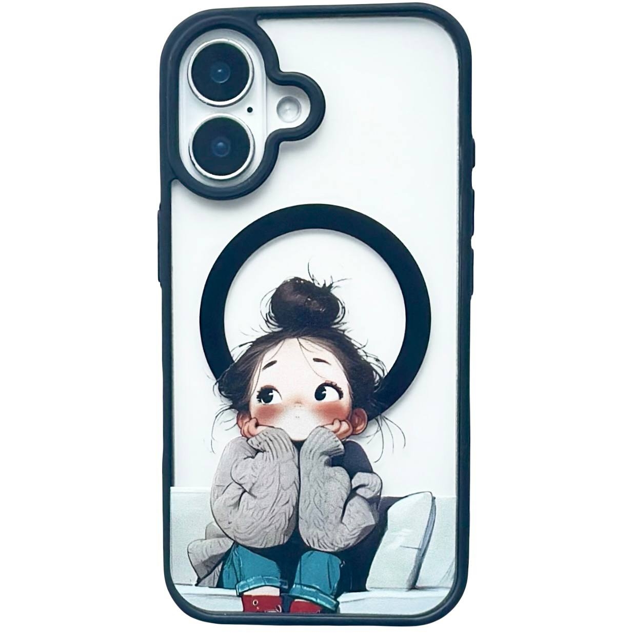 Crystal Case MagSafe iPhone 16 Girl Big - 1