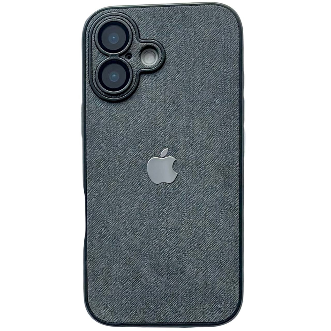 Textile Case Glass Camera iPhone 16 Black - 1